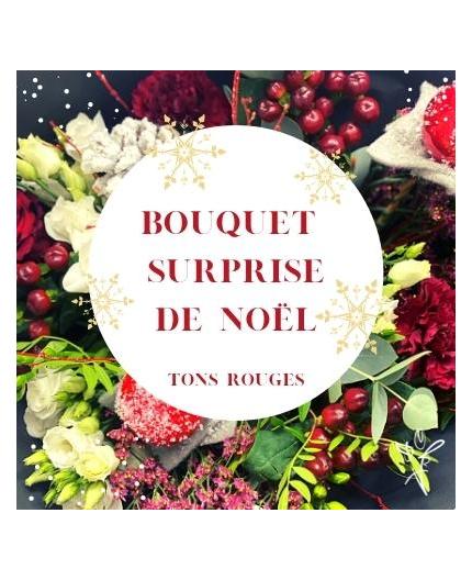 Bouquet surprise de Noël - tons rouges