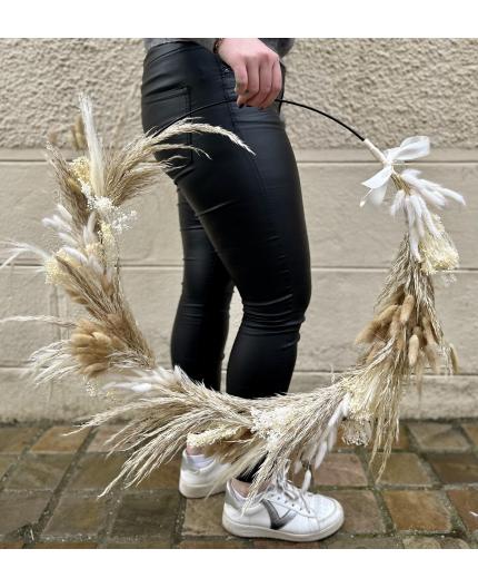 Maxi couronne de fleurs séchées