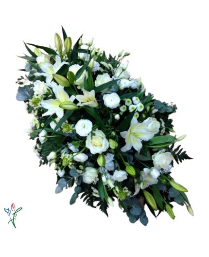 Raquette de fleurs - Blanc et vert