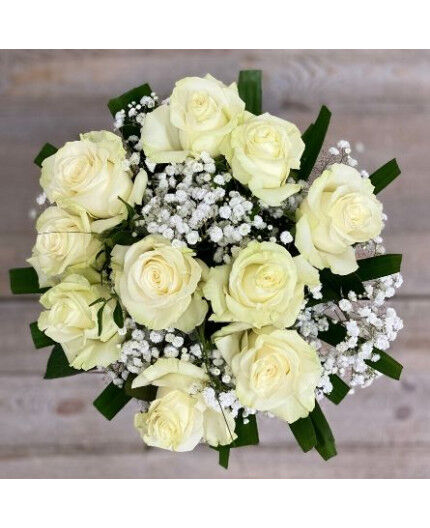 Bouquet De Roses Blanches 2306