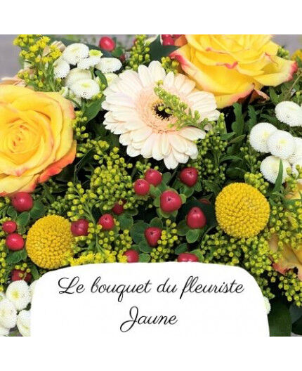 Bouquet  tige du fleuriste - Jaune orangé 