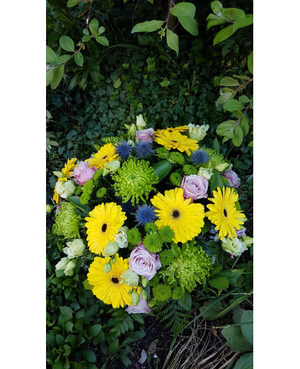 Dernier hommage Coussin de fleurs Soleil