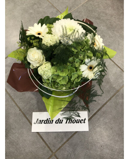 bouquet rond bulle d'eau blanc 