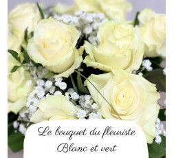 Bouquet du fleuriste - Blanc et Vert