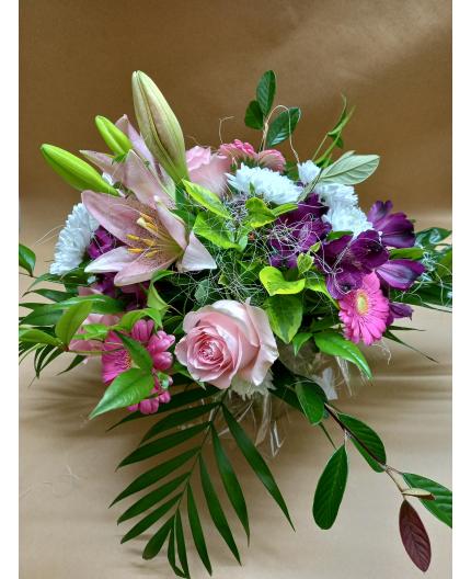 Bouquet rond deuil